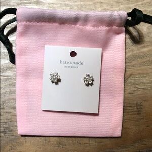 Kate Spade Gold Sparkle Flower Earrings
